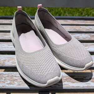 Vionic Kallie Slip-On Silver Gray Metallic, Sz 8